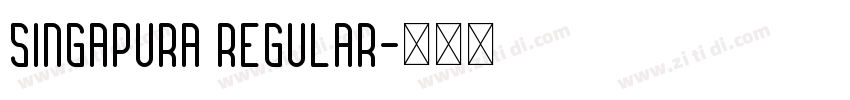 Singapura Regular字体转换
